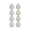 6.2 ctw Opal & Diamond Micro Pave Halo Earrings 10k White Gold - REF-148R9K