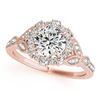 1 ctw Certified VS/SI Diamond Halo Ring 18k Rose Gold - REF-119N3F
