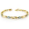 Image 1 : 2.02 ctw Blue Topaz & Diamond Bracelet 10k Yellow Gold - REF-19N5F