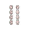 6.09 ctw Morganite & Diamond Micro Pave Halo Earrings 10k White Gold - REF-143Y6X