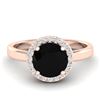 2 ctw Halo VS/SI Diamond Certified Micro Pave Ring 14k Rose Gold - REF-54A5N
