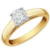 0.60 ctw Certified VS/SI Diamond Ring 2-Tone 14k 2-Tone Gold - REF-131K8Y