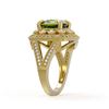 Image 3 : 7.07 ctw Certified Tourmaline & Diamond Victorian Ring 14K Yellow Gold - REF-181N5F