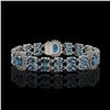 Image 1 : 19.3 ctw London Topaz & Diamond Bracelet 14K White Gold - REF-254R5K