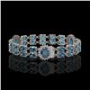 Image 2 : 19.3 ctw London Topaz & Diamond Bracelet 14K White Gold - REF-254R5K