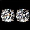 Image 1 : 4 ctw Certified Diamond Solitaire Stud Earrings 10k Rose Gold - REF-862N5F