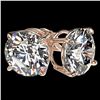 Image 3 : 4 ctw Certified Diamond Solitaire Stud Earrings 10k Rose Gold - REF-862N5F
