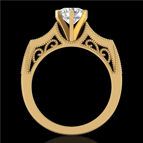 1.25 ctw VS/SI Diamond Art Deco Ring 18k Yellow Gold - REF-400G2W