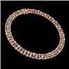 Image 2 : 44.09 ctw Multi Color Sapphire & Diamond Necklace 10K Rose Gold - REF-618X2A