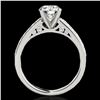 Image 2 : 1.5 ctw Certified Diamond Solitaire Ring 10k White Gold - REF-184H3R