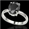 Image 2 : 5 ctw Black Diamond Designer Ring 18k White Gold - REF-161H8R