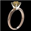 Image 3 : 2 ctw Certified Intense Yellow Diamond Engagment Ring 10k Rose Gold - REF-355M9G