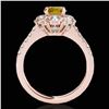 Image 2 : 2.05 ctw Certified SI/I Fancy Intense Yellow Diamond Ring 10k Rose Gold - REF-225W2H