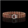 Image 1 : 21.51 ctw Garnet & Diamond Bracelet 14K Rose Gold - REF-318M2G