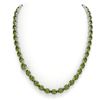 Image 3 : 66 ctw Green Tourmaline & VS/SI Diamond Micro Necklace 14k White Gold - REF-618F2M