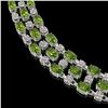 Image 3 : 37.97 ctw Tourmaline & Diamond Necklace 10K White Gold - REF-627M3G