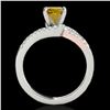 Image 2 : 1.4 ctw Certified SI Fancy Yellow Diamond Solitaire Ring 10k 2Tone Gold - REF-211W4H