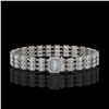 Image 1 : 21.86 ctw Aquamarine & Diamond Bracelet 14K White Gold - REF-318F2M