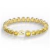 Image 3 : 35 ctw Citrine & Micro Pave Diamond Bracelet 14k Yellow Gold - REF-134R2K