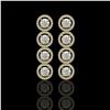 Image 1 : 5.36 ctw Diamond Micro Pave Earrings 18K Yellow Gold - REF-631H6R