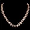 Image 1 : 30.78 ctw Diamond Micro Pave Necklace 18K Rose Gold - REF-3575F2M
