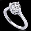 Image 1 : 1.25 ctw VS/SI Diamond Solitaire Art Deco Ring 18k White Gold - REF-490H9R