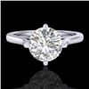 Image 2 : 1.25 ctw VS/SI Diamond Solitaire Art Deco Ring 18k White Gold - REF-490H9R