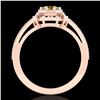 Image 3 : 0.53 ctw Intense Fancy Yellow Diamond Art Deco Ring 18k Rose Gold - REF-145F5M