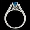 Image 2 : 1.46 ctw SI Certified Fancy Blue Diamond Solitaire Ring 10k White Gold - REF-122X8A