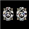 Image 1 : 2.50 ctw Certified VS/SI Quality Oval Diamond Stud Earrings 10k Yellow Gold - REF-601G4W