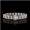 Image 1 : 13.04 ctw Emerald Cut & Oval Diamond Bracelet 18K White Gold - REF-1261F9M