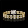 Image 2 : 13.82 ctw Cushion Cut & Oval Diamond Bracelet 18K Yellow Gold - REF-1648Y8X