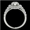 Image 2 : 1.75 ctw Certified Diamond Solitaire Halo Ring 10k White Gold - REF-204Y5X