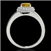 Image 2 : 1.43 ctw Certified SI/I Fancy Intense Yellow Diamond Ring 10k White Gold - REF-197G8W