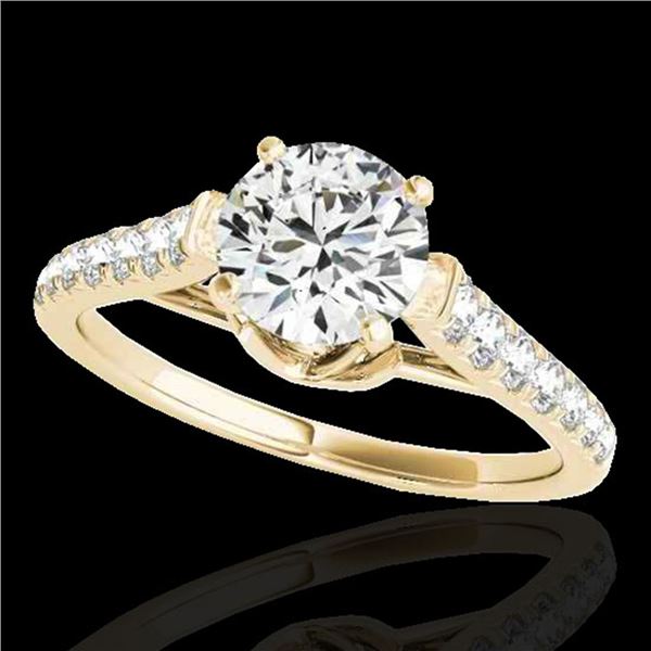 1.46 ctw Certified Diamond Solitaire Ring 10k Yellow Gold - REF-182R8K