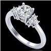 Image 1 : 1 ctw VS/SI Diamond Solitaire Ring 18k White Gold - REF-227A3N