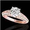 Image 1 : 1.58 ctw Certified Diamond Solitaire Antique Ring 10k Rose Gold - REF-211H4R
