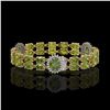 Image 2 : 17.79 ctw Tourmaline & Diamond Bracelet 14K Yellow Gold - REF-283X3A