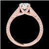 Image 2 : 1 ctw Certified Diamond Solitaire Ring 10k Rose Gold - REF-177X3A