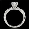 Image 2 : 1.25 ctw Certified Diamond Solitaire Ring 10k White Gold - REF-190M9G