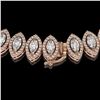 Image 3 : 26.11 ctw Marquise Cut Diamond Micro Pave Necklace 18K Rose Gold - REF-2240Y2X
