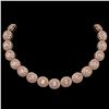 Image 1 : 93.04 ctw Morganite & Diamond Victorian Necklace 14K Rose Gold - REF-3788H9R