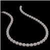 Image 2 : 18.43 ctw Oval Cut Diamond Micro Pave Necklace 18K White Gold - REF-1596K8Y