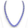 Image 3 : 170 ctw Tanzanite & Diamond Micro Eternity Necklace 14k White Gold - REF-3163Y6X