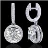 Image 2 : 4.50 ctw Micro Pave VS/SI Diamond Certified Designer 18k White Gold - REF-1681A4N