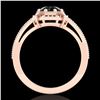 Image 3 : 1 ctw Fancy Black Diamond Engagment Art Deco Ring 18k Rose Gold - REF-100R2K
