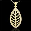 Image 1 : 1 ctw Micro Pave VS/SI Diamond Designer Necklace 18k Yellow Gold - REF-100R2K