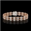 Image 2 : 13.54 ctw Oval Diamond Bracelet 18K Rose Gold - REF-1529F6M