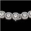 Image 3 : 32.64 ctw Cushion Cut Diamond Micro Pave Necklace 18K White Gold - REF-4475W8H