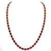 Image 3 : 68 ctw Ruby Eternity Designer Necklace 14k Yellow Gold - REF-327A3N